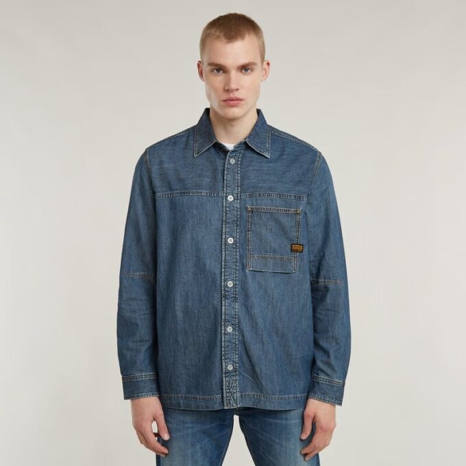 1-Pocket Regular Denim Shirt