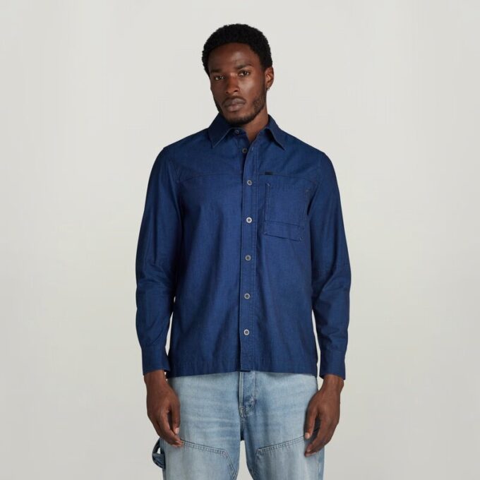 1-Pocket Regular Denim Shirt