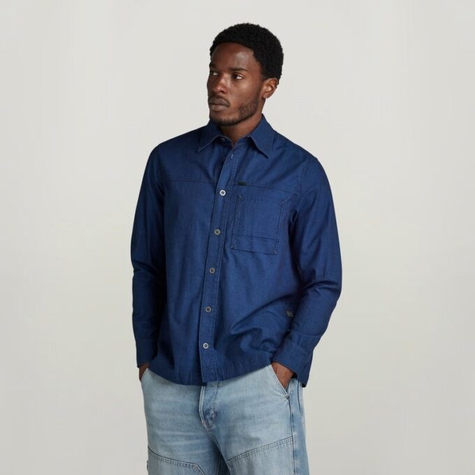 1-Pocket Regular Denim Shirt