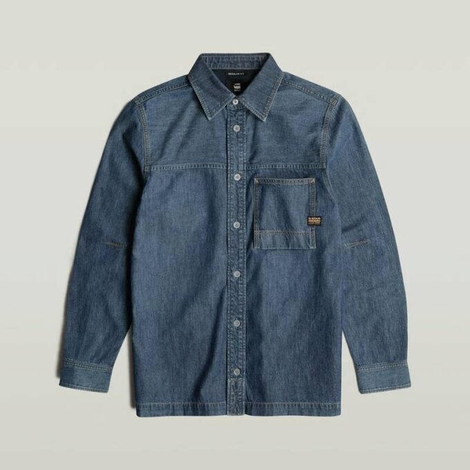 1-Pocket Regular Denim Shirt