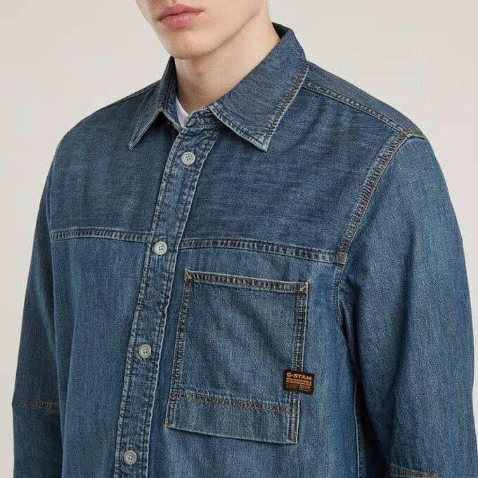 1-Pocket Regular Denim Shirt