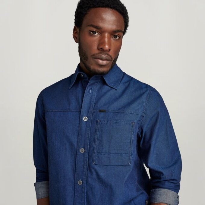 1-Pocket Regular Denim Shirt