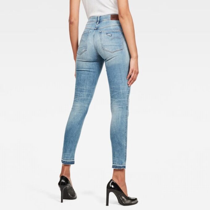 3301 High Skinny Ripped Edge Ankle Jeans