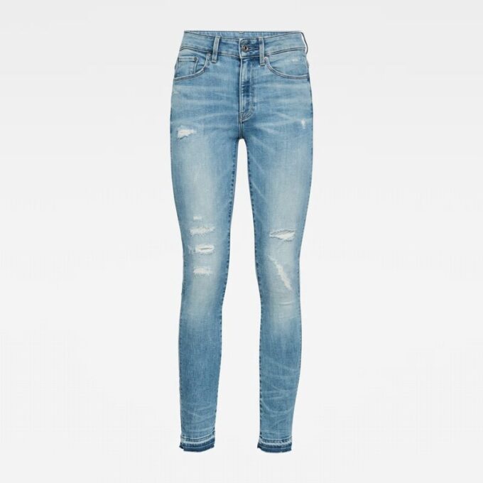 3301 High Skinny Ripped Edge Ankle Jeans