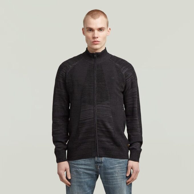 3D Biker Full Zip Knit