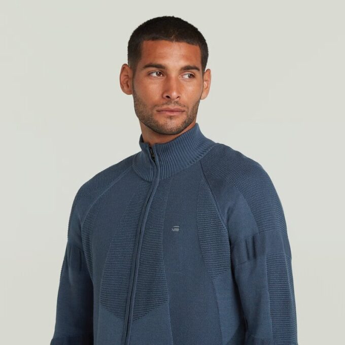 3D Biker Full Zip Knit