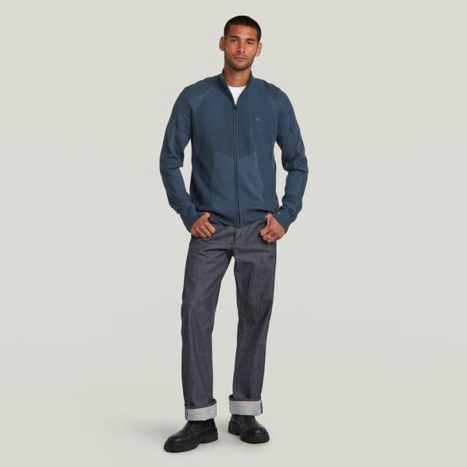 3D Biker Full Zip Knit