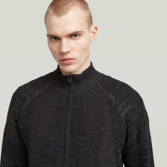 3D Biker Full Zip Knit