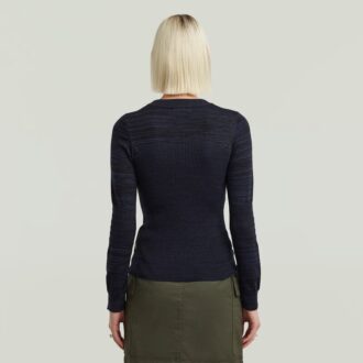 3D Biker Knit Slim Pullover