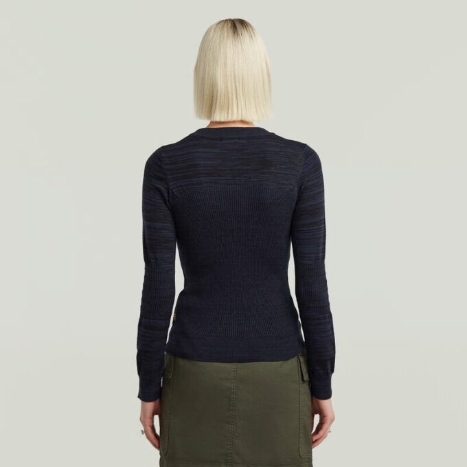 3D Biker Knit Slim Pullover