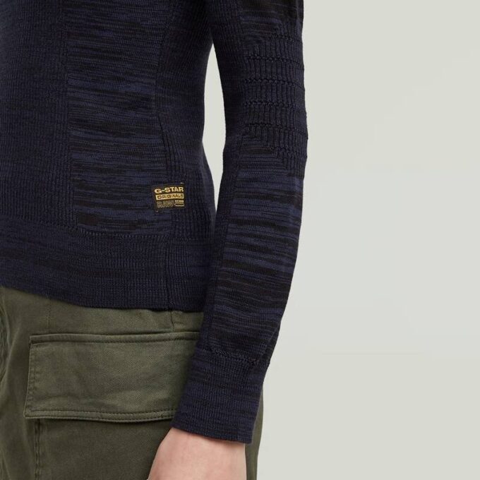 3D Biker Knit Slim Pullover