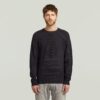 3D Biker Ribbed Knit Pullover