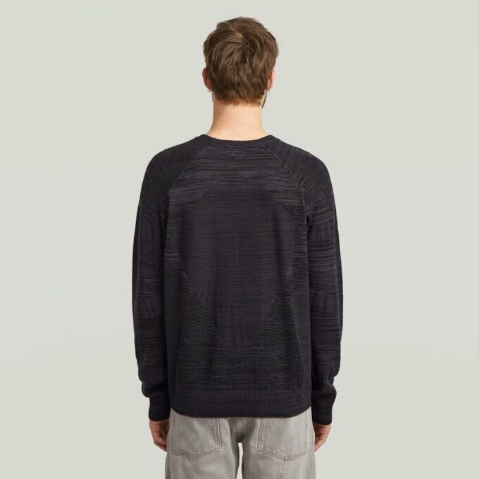 3D Biker Ribbed Knit Pullover