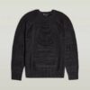 3D Biker Ribbed Knit Pullover