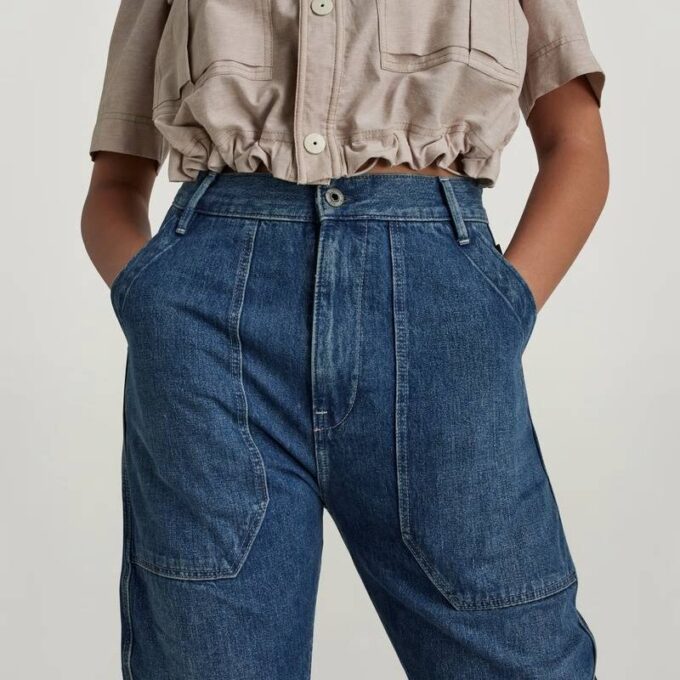 3D Fatigue Boyfriend Denim Pants