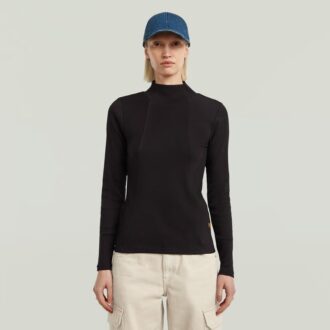 A-Line Slim Mock T-Shirt