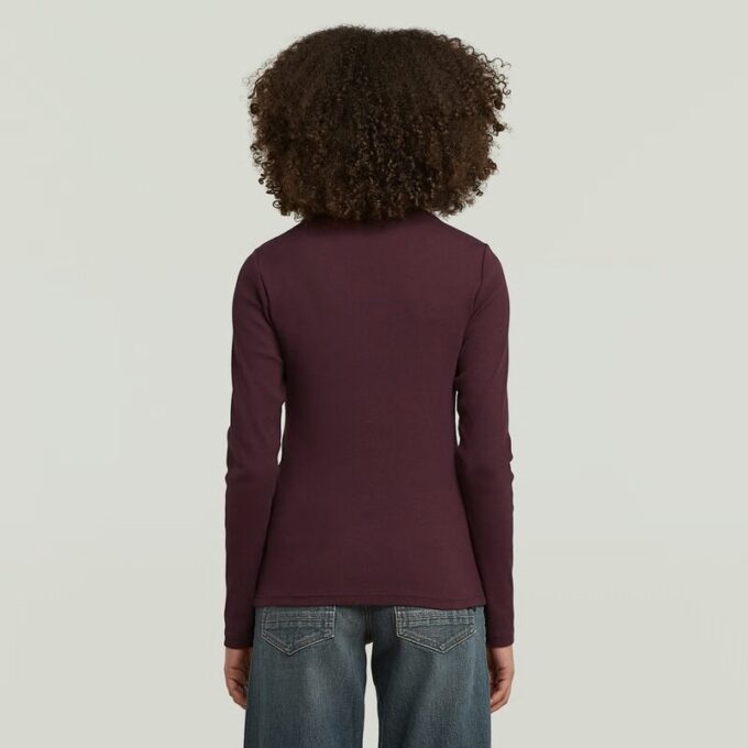 A-Line Slim Rib Mock T-Shirt A-Line Slim Rib Mock T-Shirt