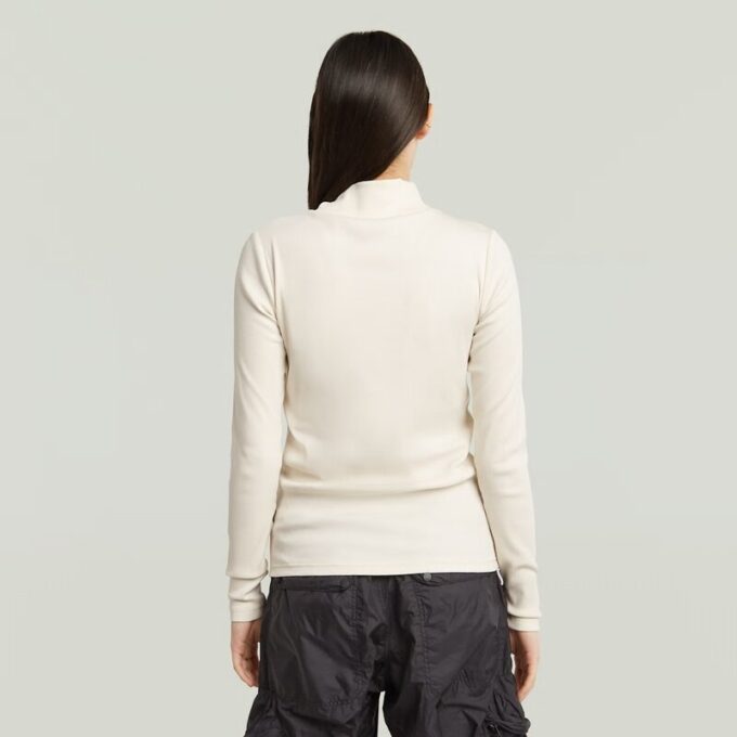 A-Line Slim Rib Mock T-Shirt A-Line Slim Rib Mock T-Shirt