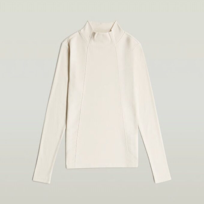 A-Line Slim Rib Mock T-Shirt A-Line Slim Rib Mock T-Shirt