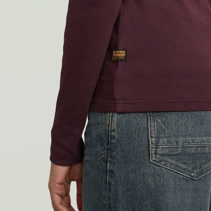 A-Line Slim Rib Mock T-Shirt A-Line Slim Rib Mock T-Shirt