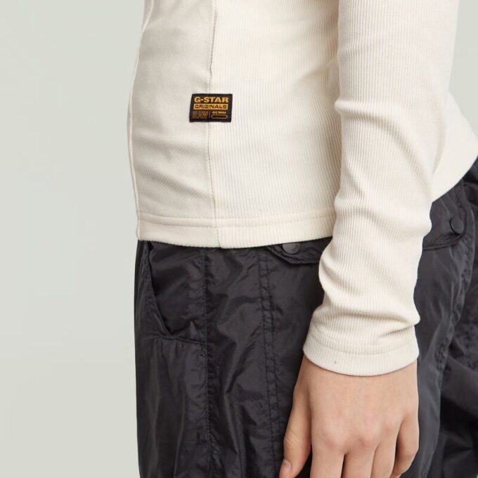 A-Line Slim Rib Mock T-Shirt A-Line Slim Rib Mock T-Shirt