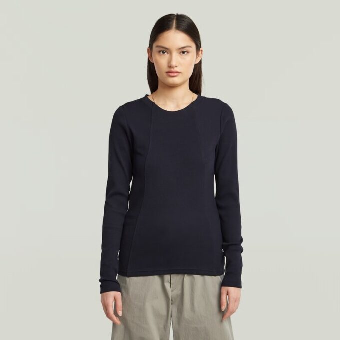 A-Line Slim Rib T-Shirt