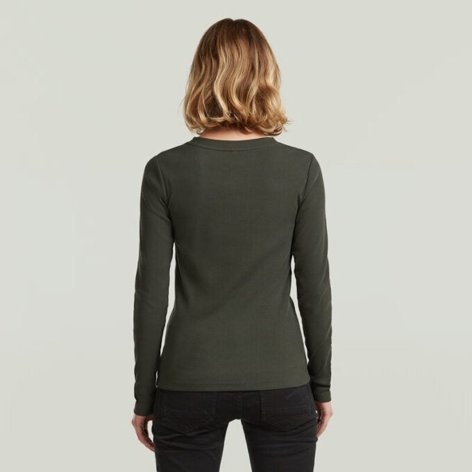 A Line Slim Rib T-Shirt