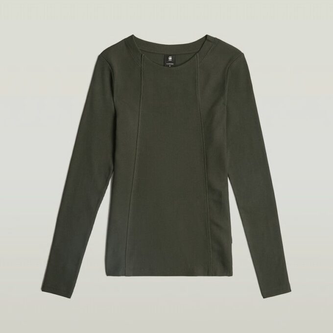 A Line Slim Rib T-Shirt