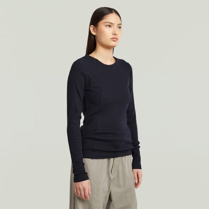A-Line Slim Rib T-Shirt