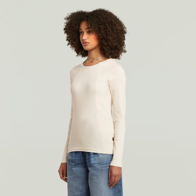 A-Line Slim Rib T-Shirt