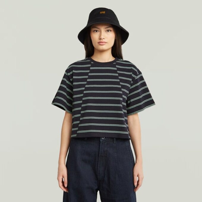 A Line Stripe Boxy T-Shirt A Line Stripe Boxy T-Shirt