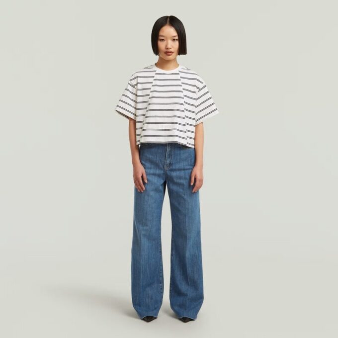 A-Line Stripe Boxy T-Shirt A-Line Stripe Boxy T-Shirt