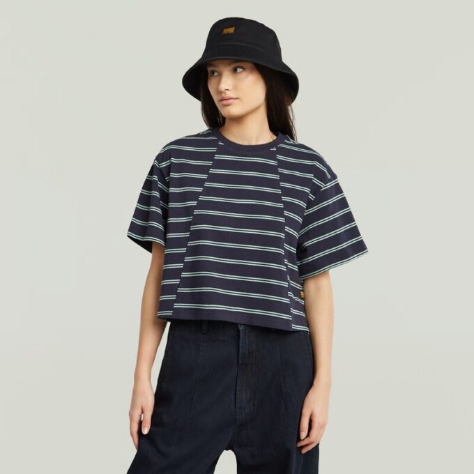 A Line Stripe Boxy T-Shirt A Line Stripe Boxy T-Shirt