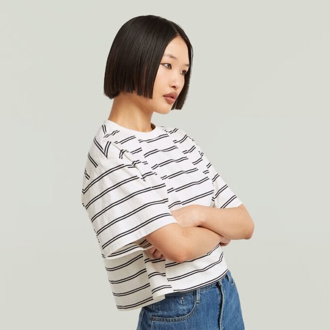 A-Line Stripe Boxy T-Shirt A-Line Stripe Boxy T-Shirt