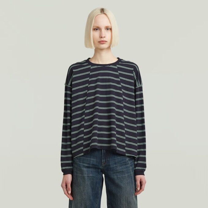A Line Stripe Oversized T-Shirt