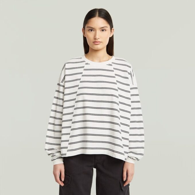 A-Line Stripe Oversized T-Shirt