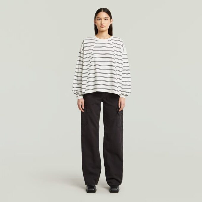 A-Line Stripe Oversized T-Shirt