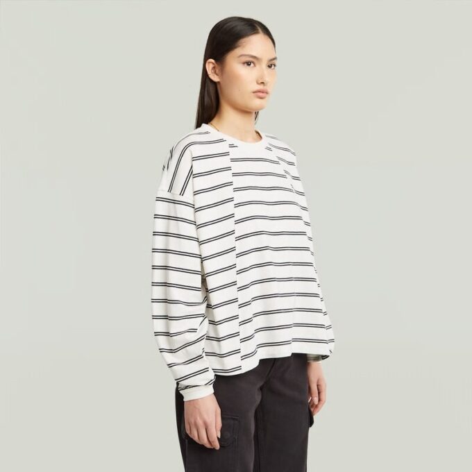 A-Line Stripe Oversized T-Shirt