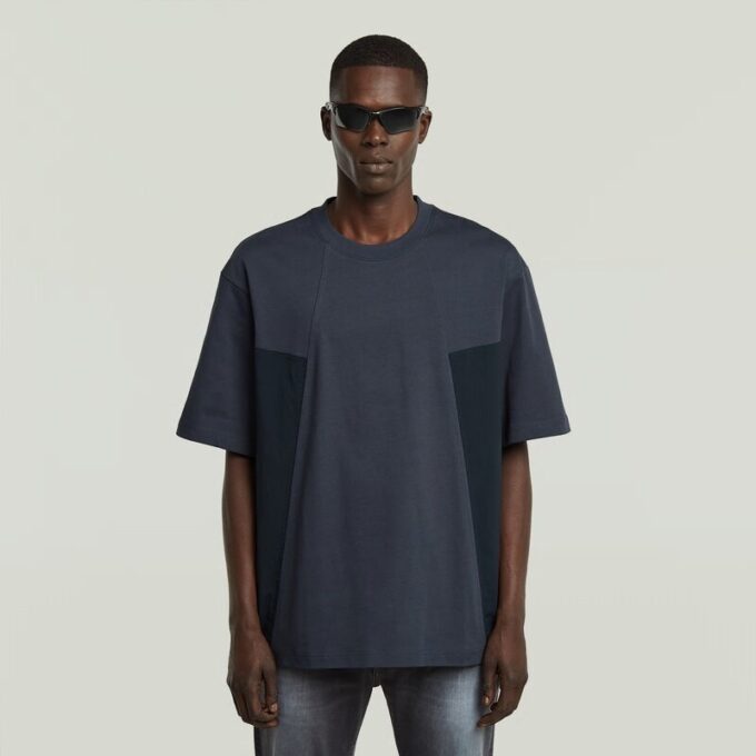 A Line Woven Mix Boxy T-Shirt