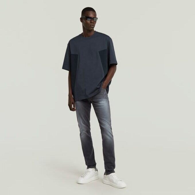 A Line Woven Mix Boxy T-Shirt