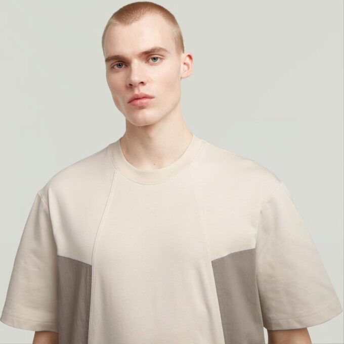 A-Line Woven Mix Boxy T-Shirt A-Line Woven Mix Boxy T-Shirt