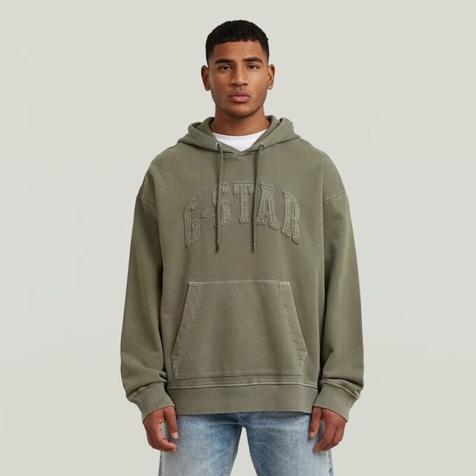 Applique Relaxed Hoodie Sweater