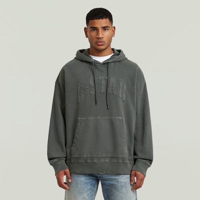 Applique Relaxed Hoodie Sweater