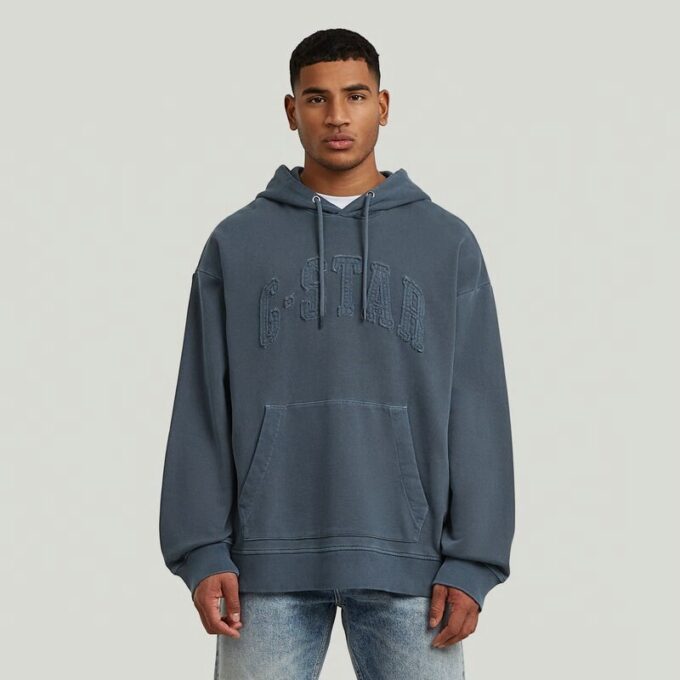 Applique Relaxed Hoodie Sweater