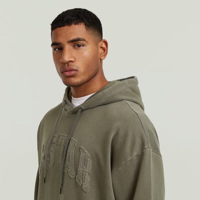 Applique Relaxed Hoodie Sweater