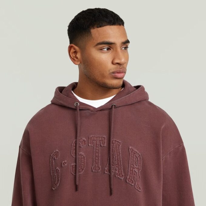 Applique Relaxed Hoodie Sweater