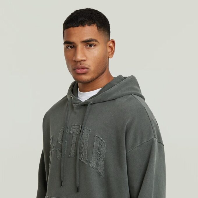 Applique Relaxed Hoodie Sweater