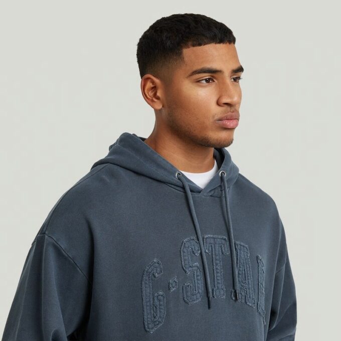 Applique Relaxed Hoodie Sweater