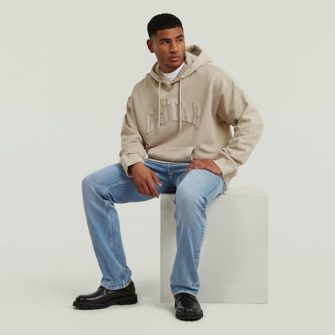 Applique Relaxed Hoodie Sweater