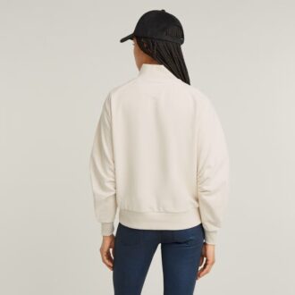 Asymmetric Button Mock Sweater